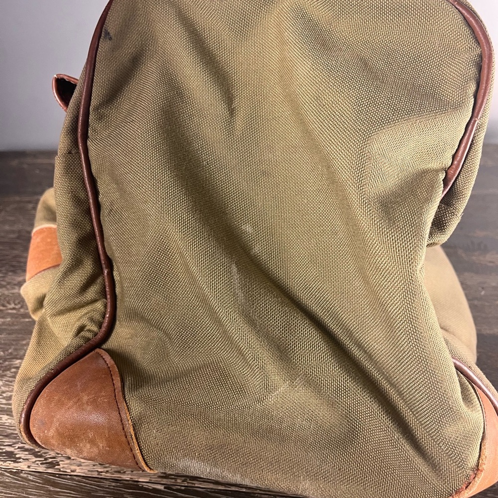 L.L. Bean vintage Men's Tan canvas leather  Duffel Bag medium size - Picture 6 of 16